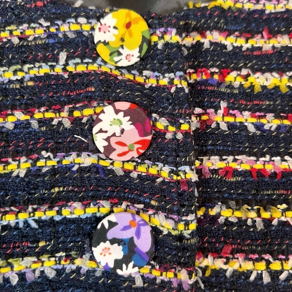 Cabi Headline Topper Button Down Multi-Stripe Coat - image 7